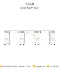 Triple manicure table nail desk