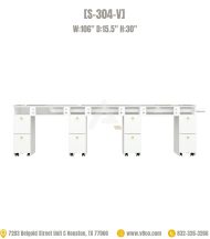 Nail table with vent right position