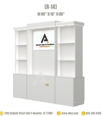 Double sided partition cabinet