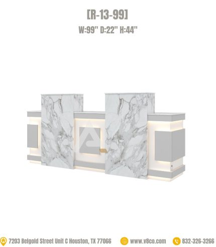 large reception for salon reception desk