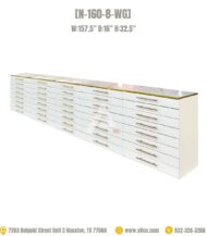 Dip powder cabinet white gold Luxe