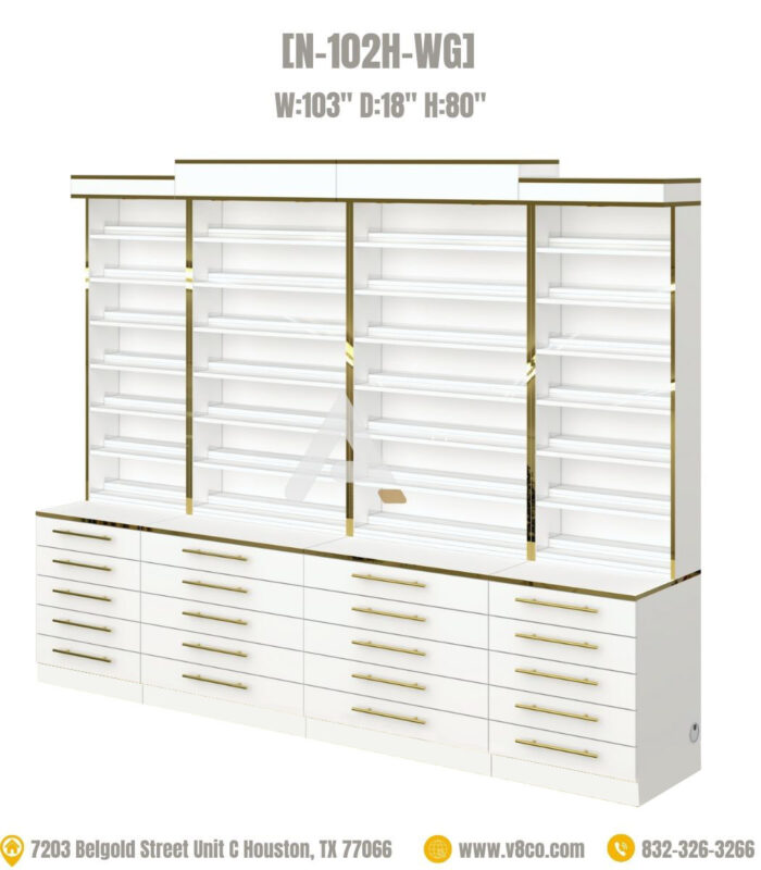 Polish and powder rack dip powder cabinet