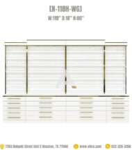 Polish rack with cabinet 119"