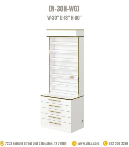 Nail Polish Display Cabinet N-30H-WG-2 Luxe