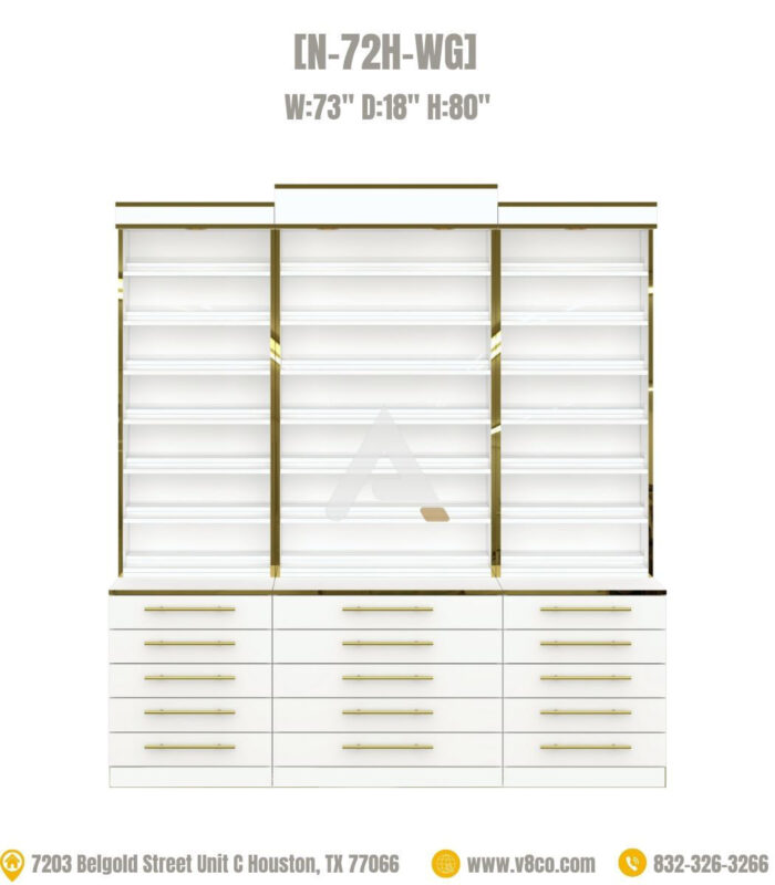 Nail polish cabinet with drawers polish rack