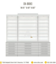 Nail polish display polish rack cabinet 81"