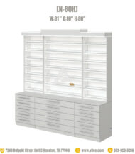 Polish rack with cabinet 81 inch