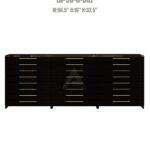 Dip powder cabinet nail powder cabinet brown gold