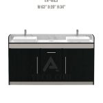 Double sink for nail salon