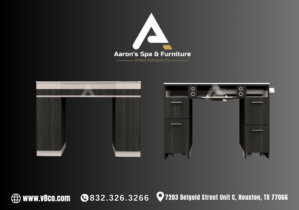 Black nail desk with many optional sizes