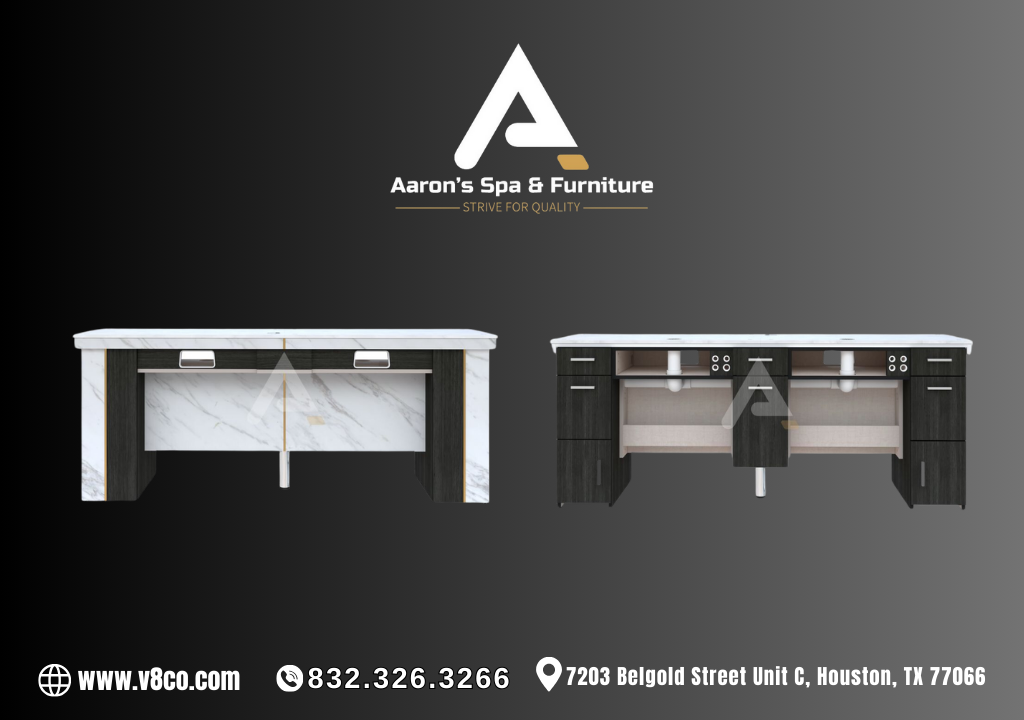 Nail Table with Dust collector at Aaron's Spa & Furniture