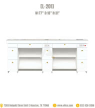 Double manicure table with drawers