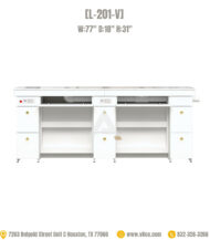 Double manicure table white and gold