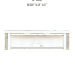 Triple manicure table white