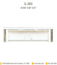 Triple manicure table white