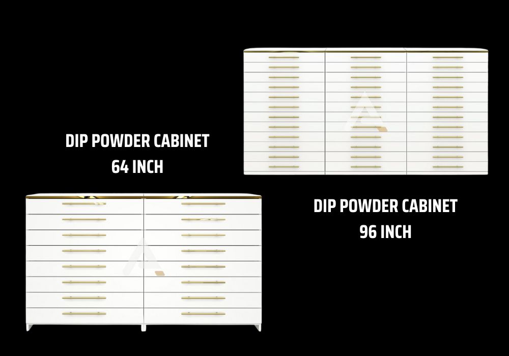 Dip powder cabinets come in a variety of sizes