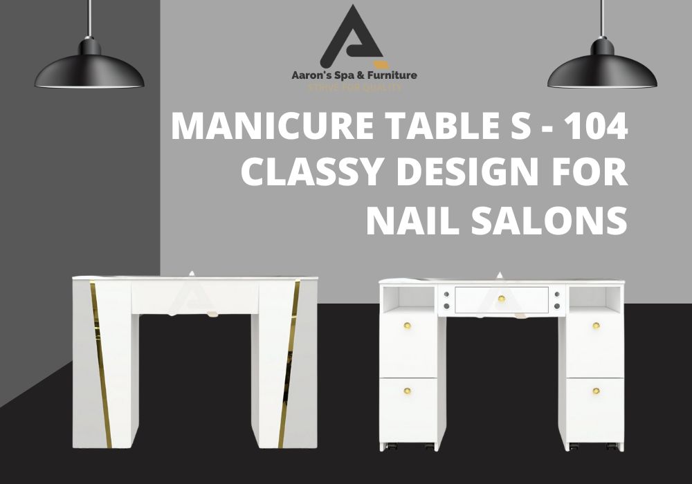 Manicure table, nail table, nail desk design for nail salon.