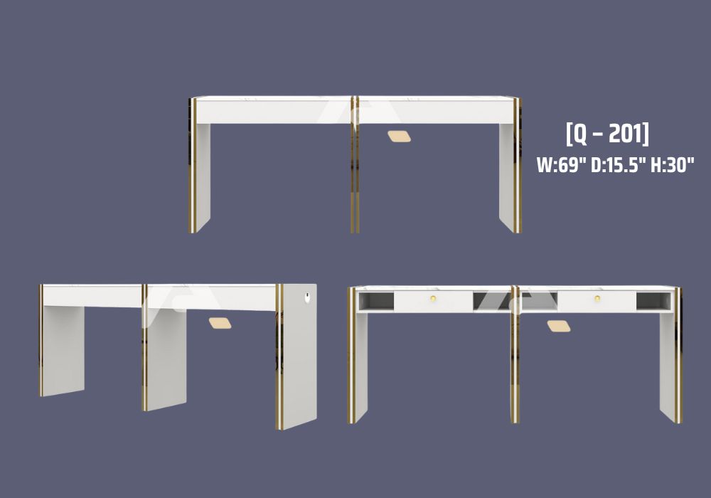 Nail tech desk save space salon