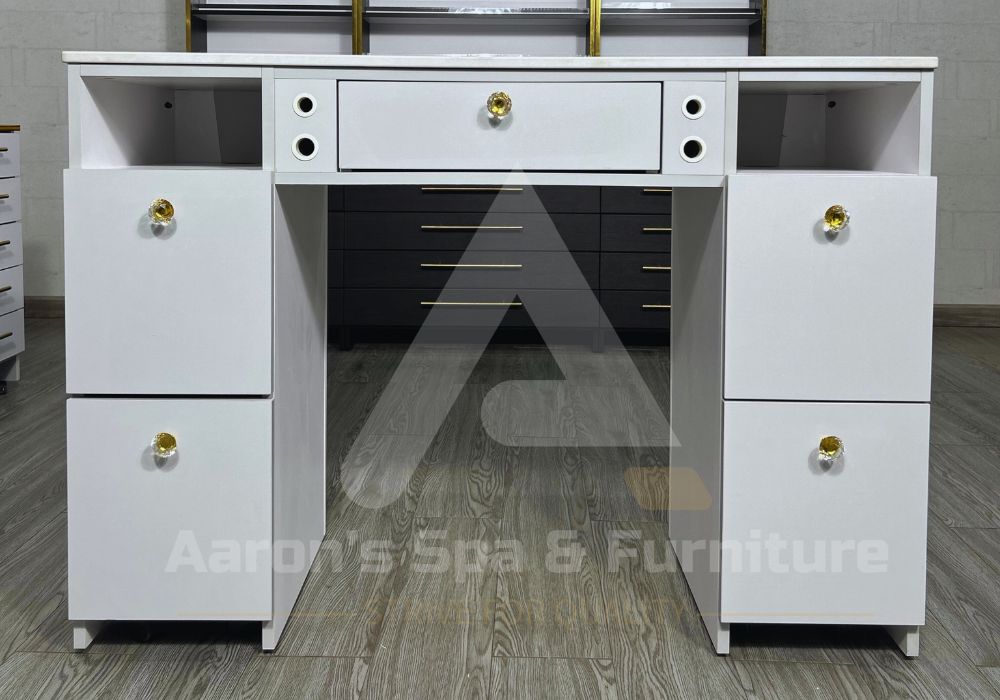 the back of the manicure table, nail desk, nail table 