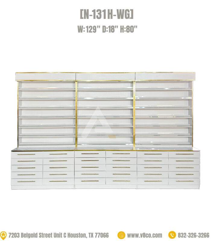 Nail polish cabinet polish rack