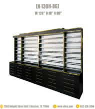 Polish and powder rack cabinet black