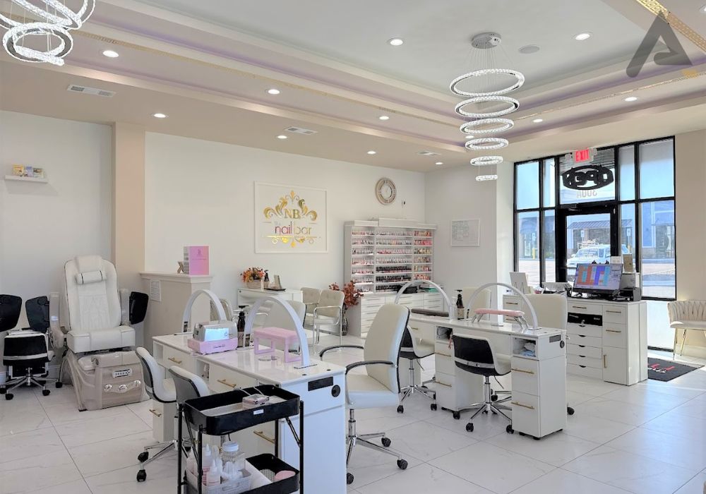 Nail salon furniture such as nail tables nail polish rack