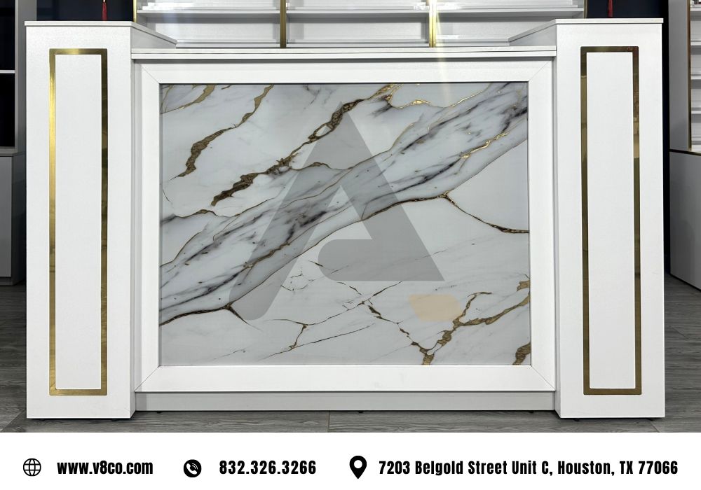 Luxurious reception counter suitable for all styles