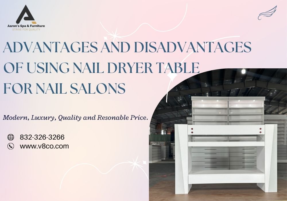 Nail dryer table for nail salon nail dryer station