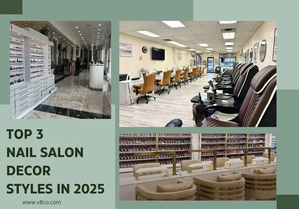 Nail salon decor style in 2025