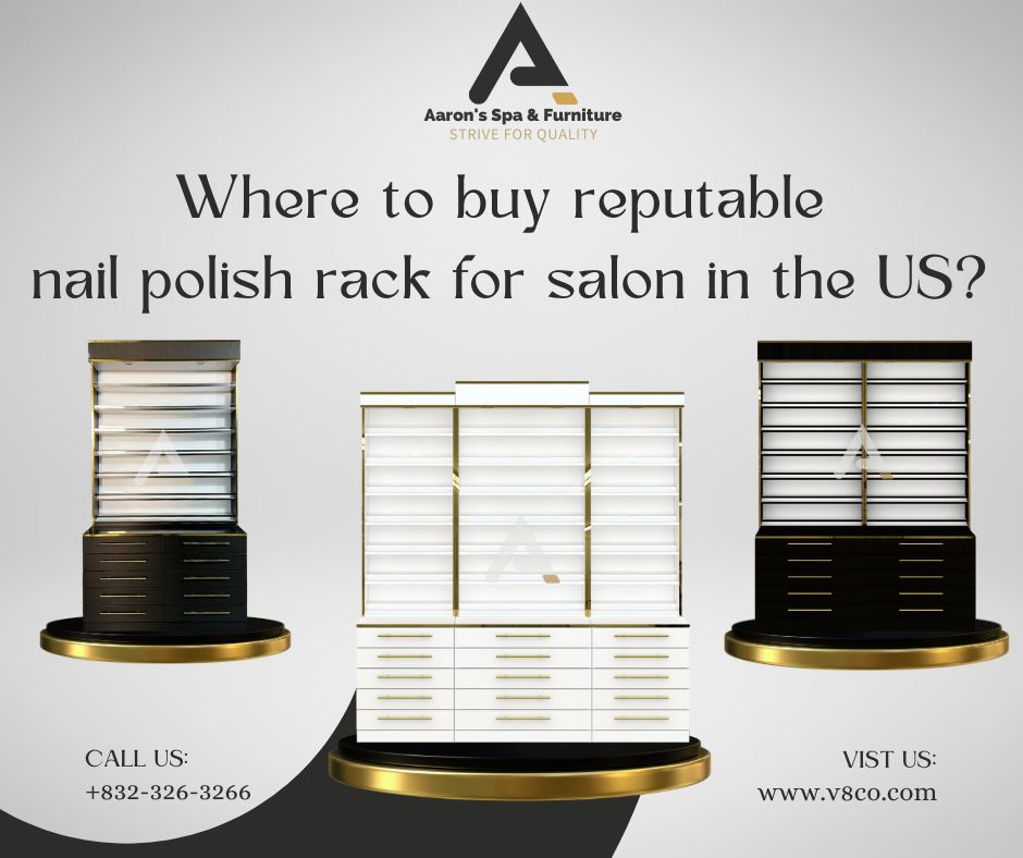 Nail polish rack for salon in the US