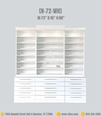 Nail polish rack with led