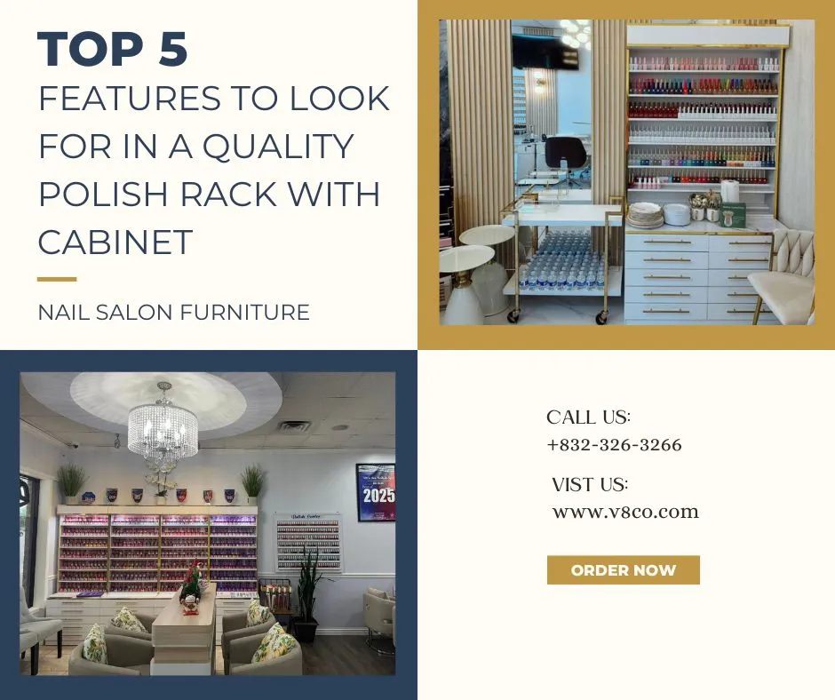 Polish rack with cabinet