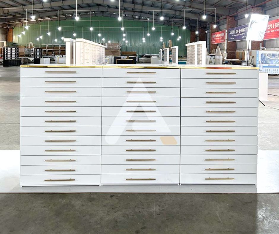 Nail polish cabinet drawers large capacity